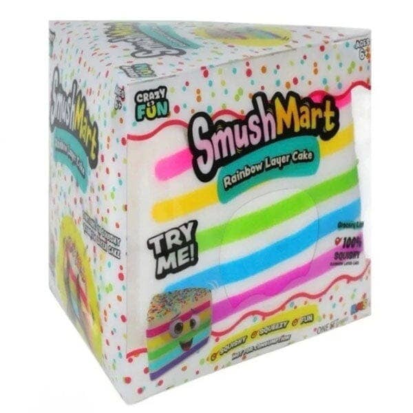 SmushMart™ Rainbow Cake Slice Squishy