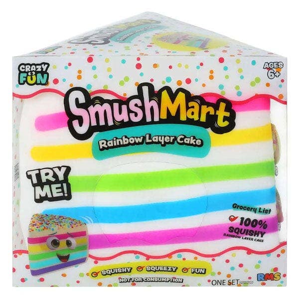 SmushMart™ Rainbow Cake Slice Squishy