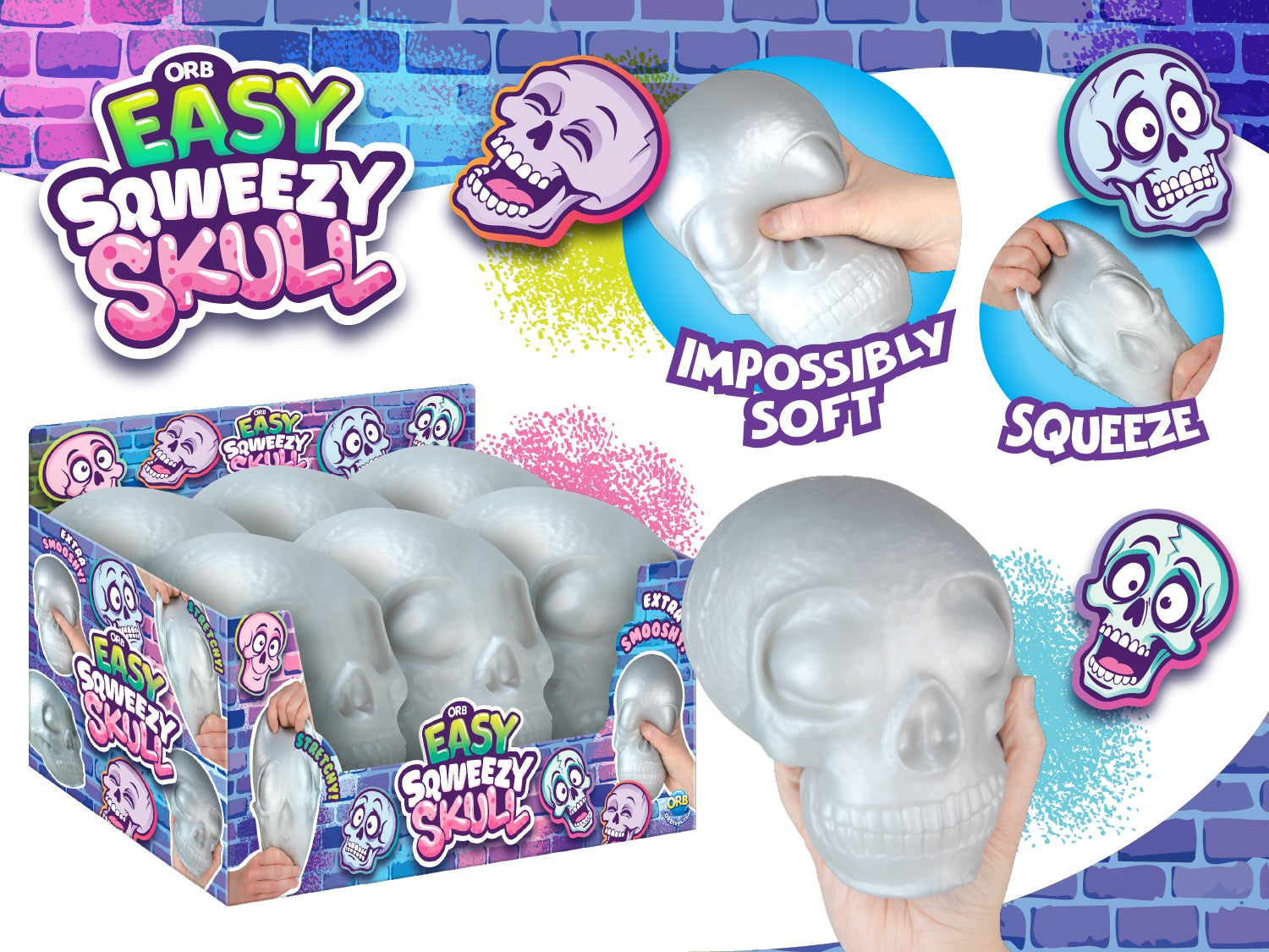 Easy Squeezy Skull Squishy