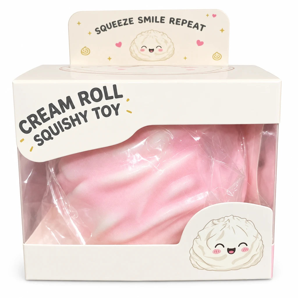 Jumbo Cream Roll Squishy (1 pc)