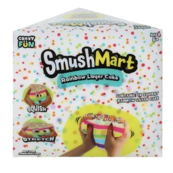 SmushMart™ Rainbow Cake Slice Squishy