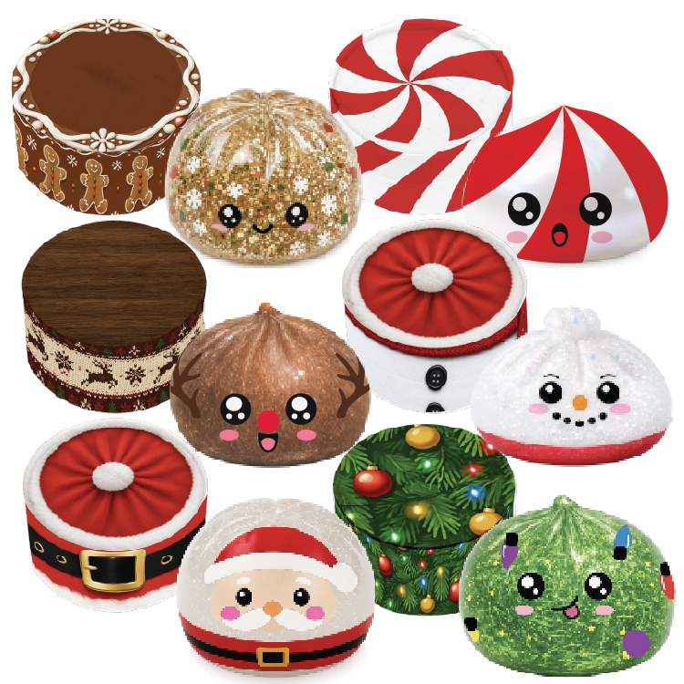 Fun Doh Christmas Squishy Dumpling Toy (1pc)
