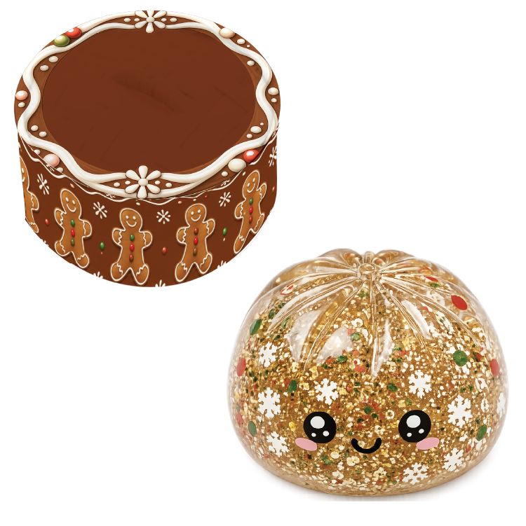 Fun Doh Christmas Squishy Dumpling Toy (1pc)